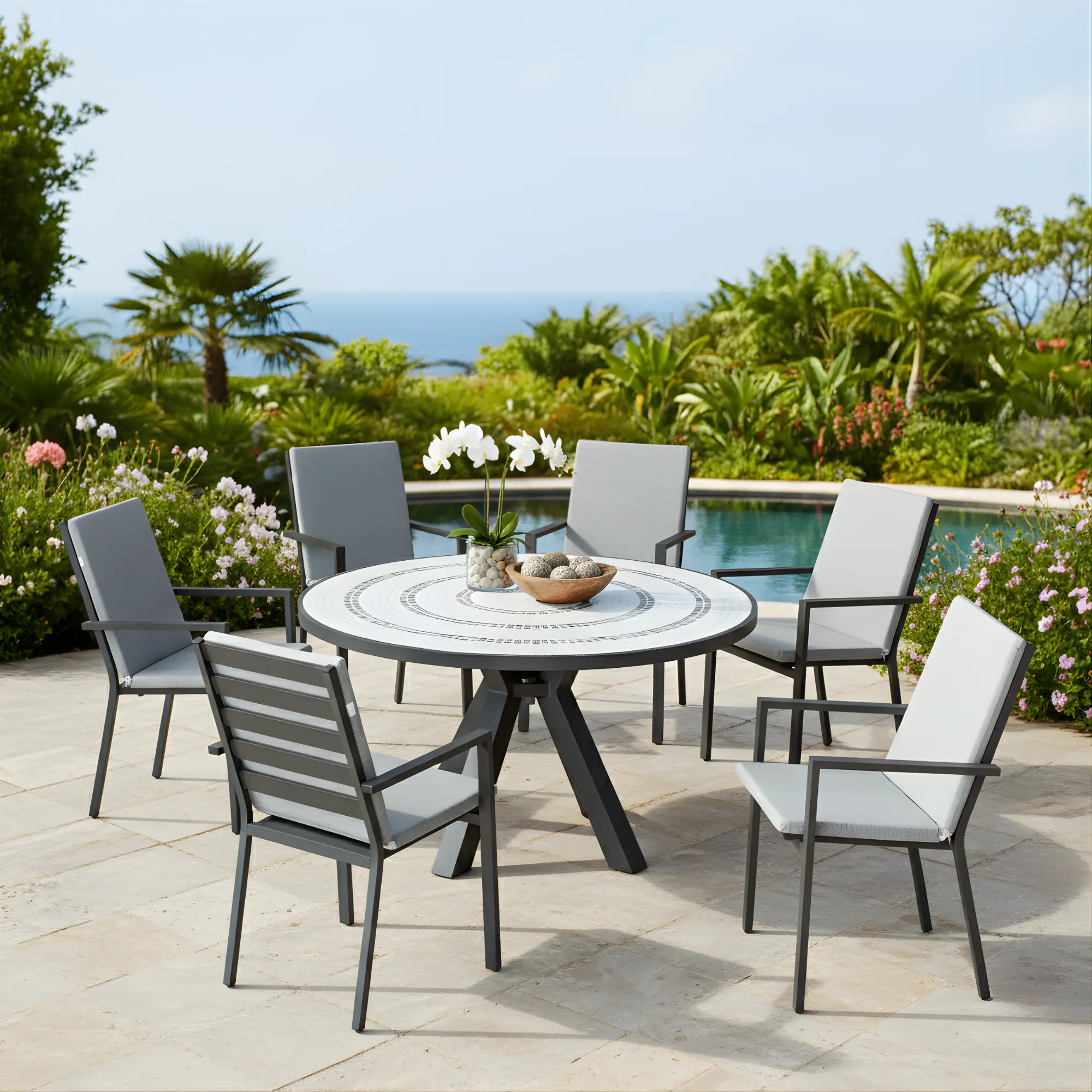 Mesa de mosaico Harnau 150