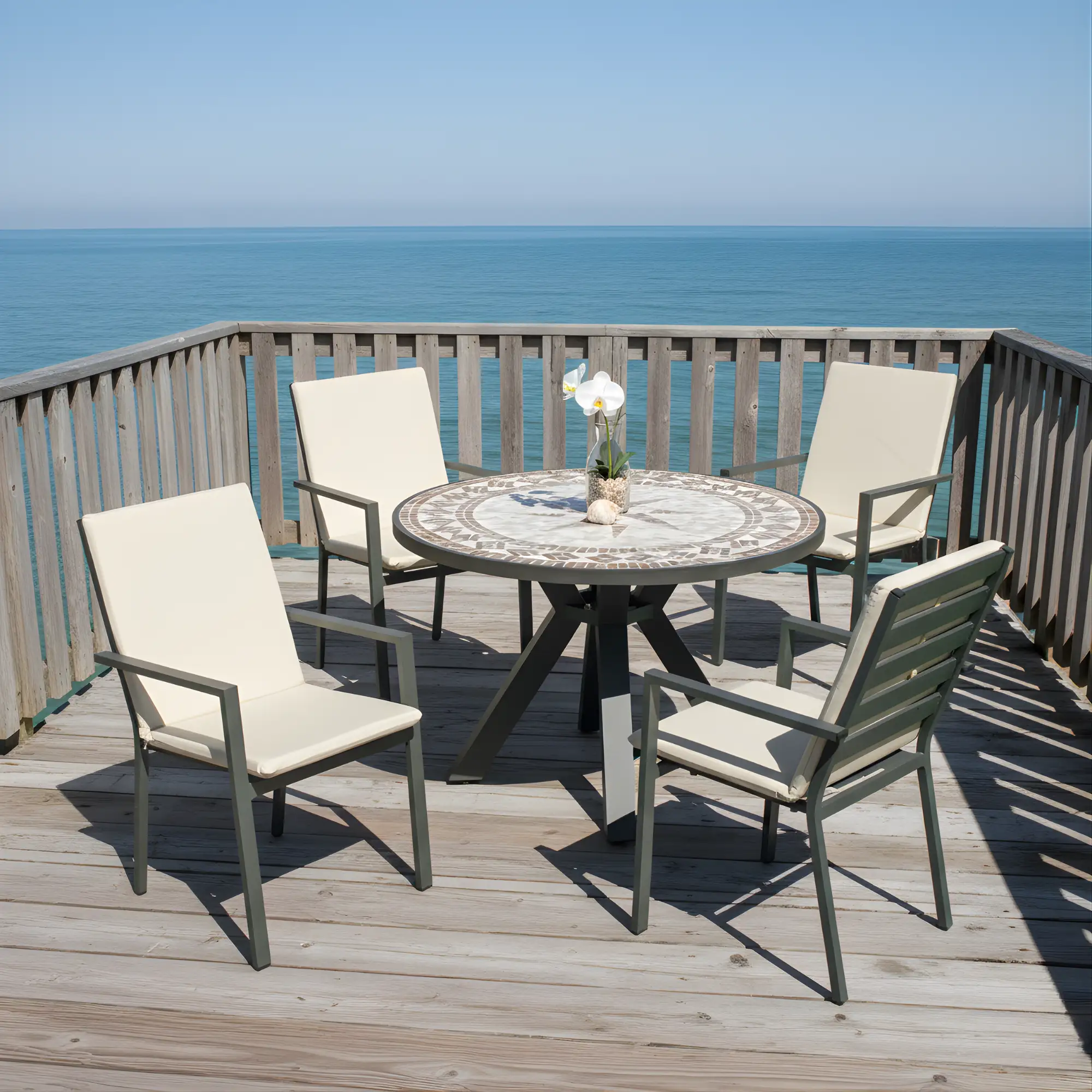 Mesa de jardín de mosaico Helen 120