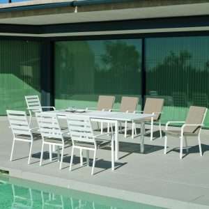 Mesa de aluminio para jardín extensible Palma 170
