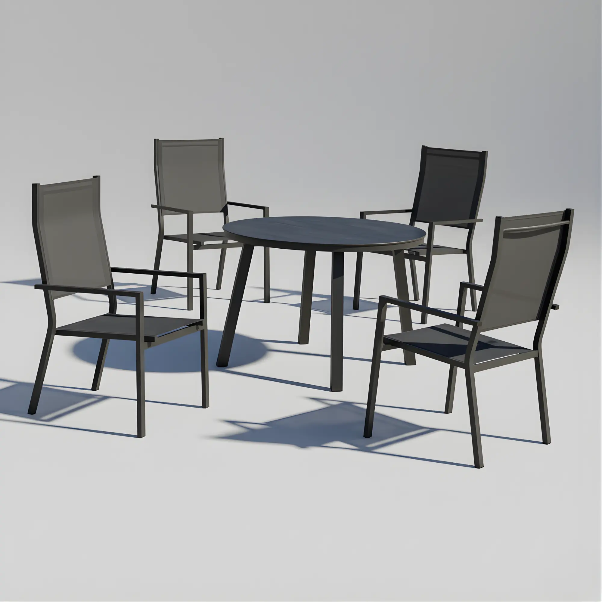 Mesa redonda de aluminio California 100