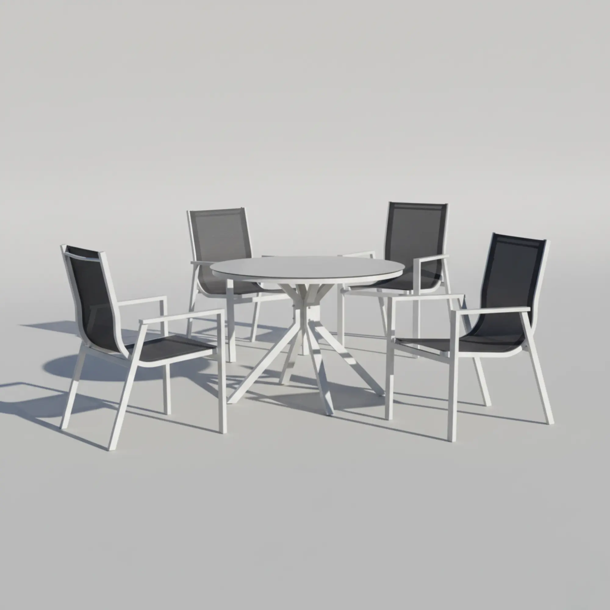 Mesa de jardín de aluminio redonda Giglio 120