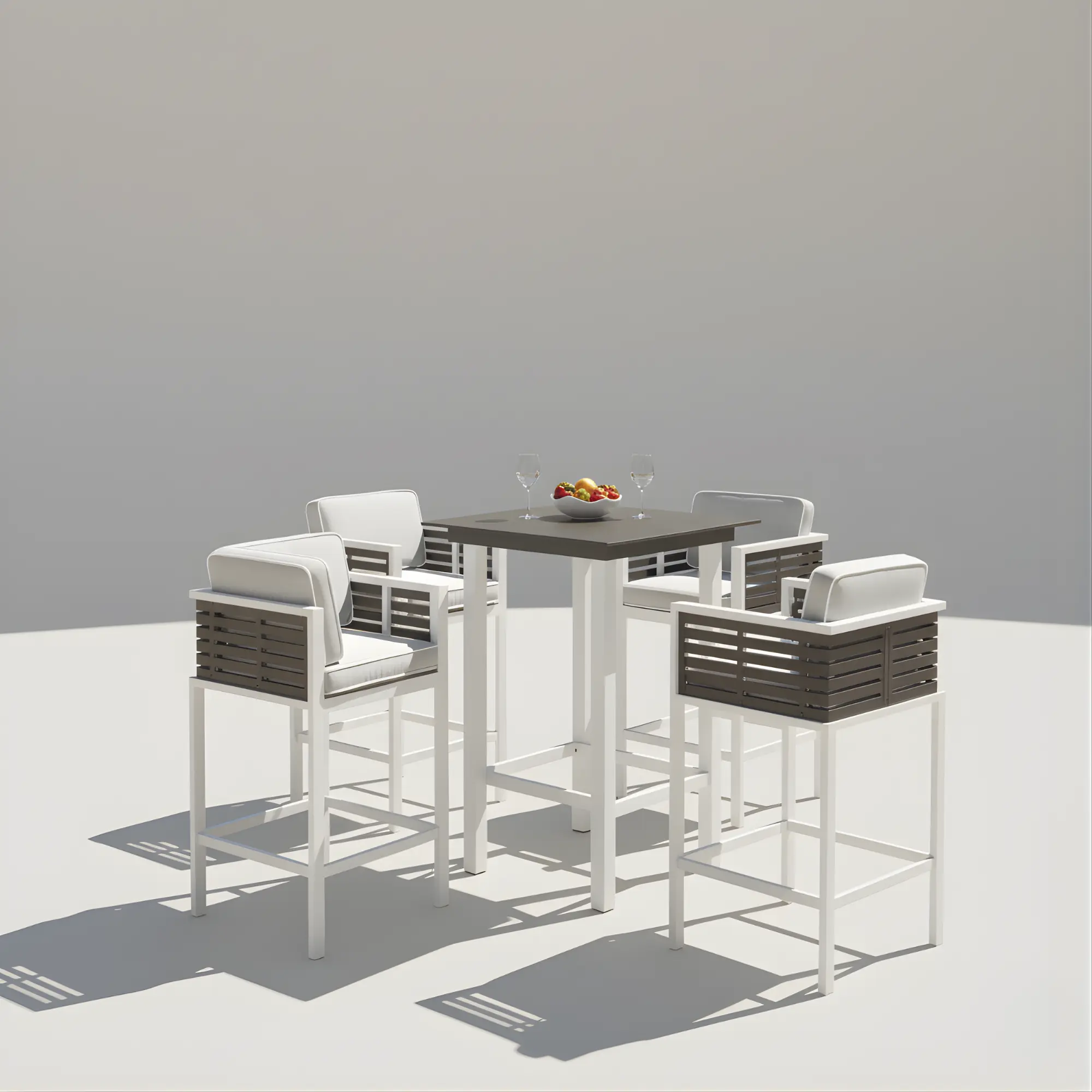 Mesa Alta de Bar Cuadrada Boracay 70