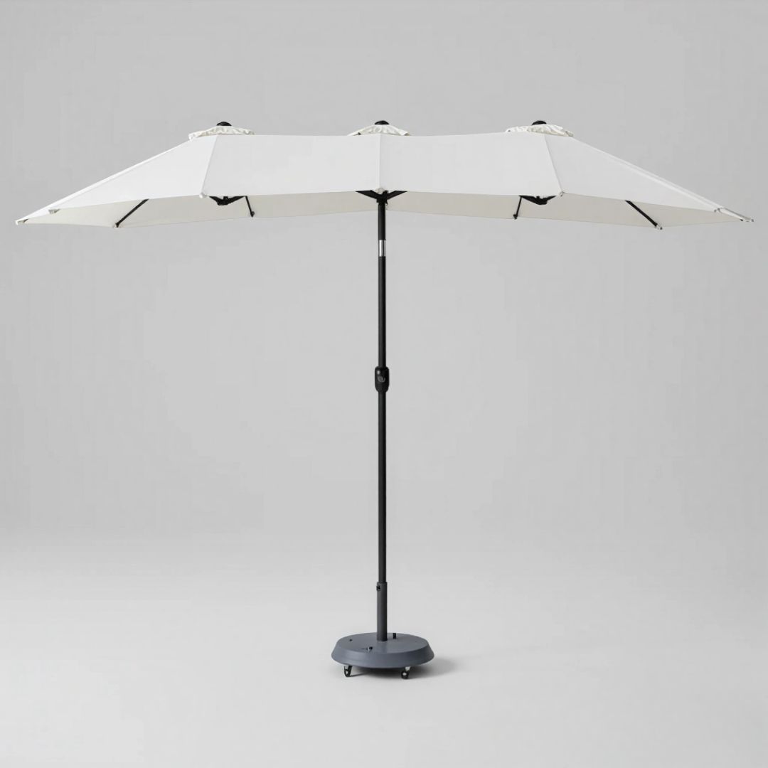 Sombrilla de jardín XXL doble Trébol