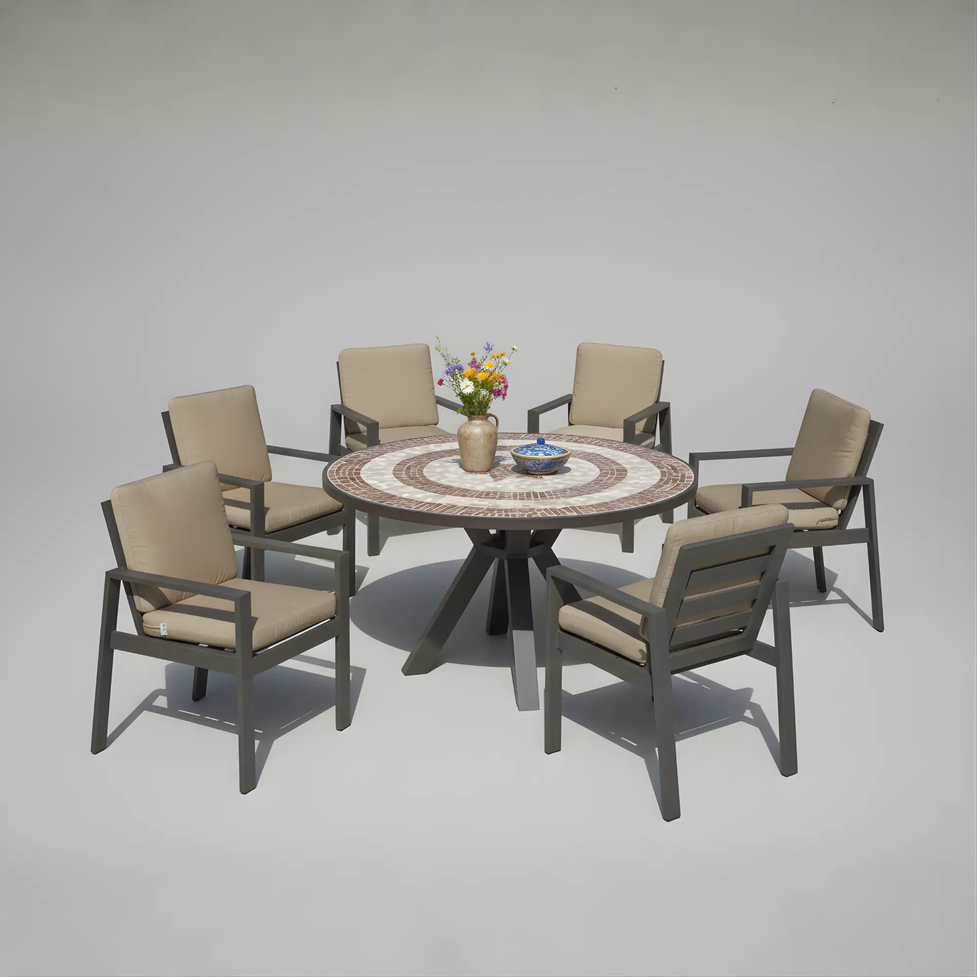 Mesa redonda mosaico de 150Ø Saracoa