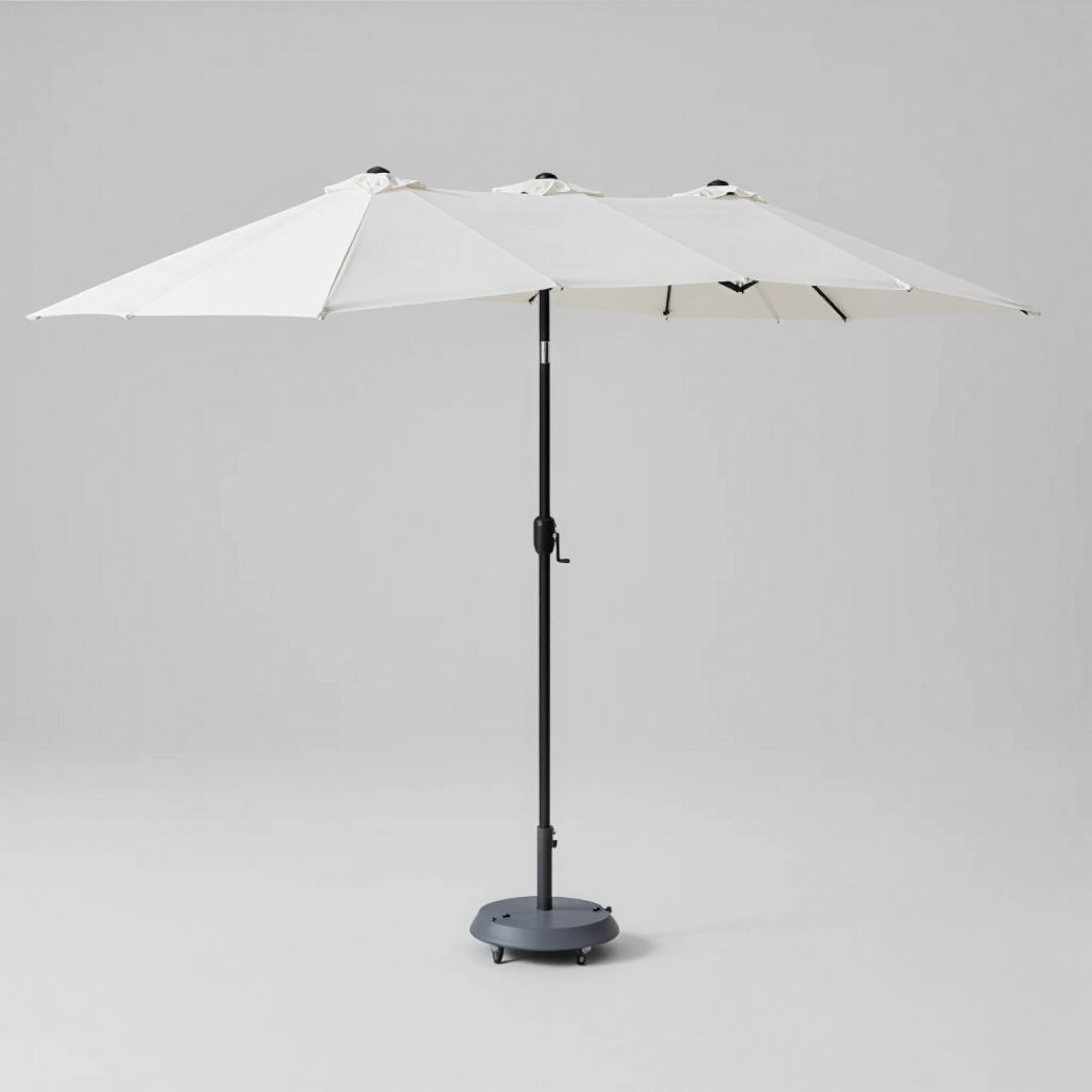 Sombrilla de jardín XXL doble Trébol