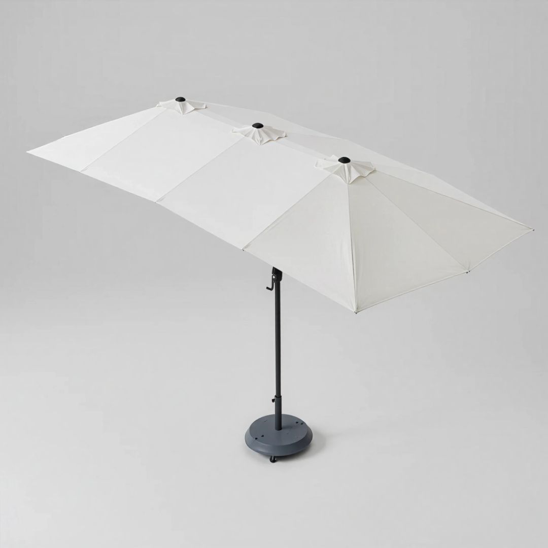 Sombrilla de jardín XXL doble Trébol