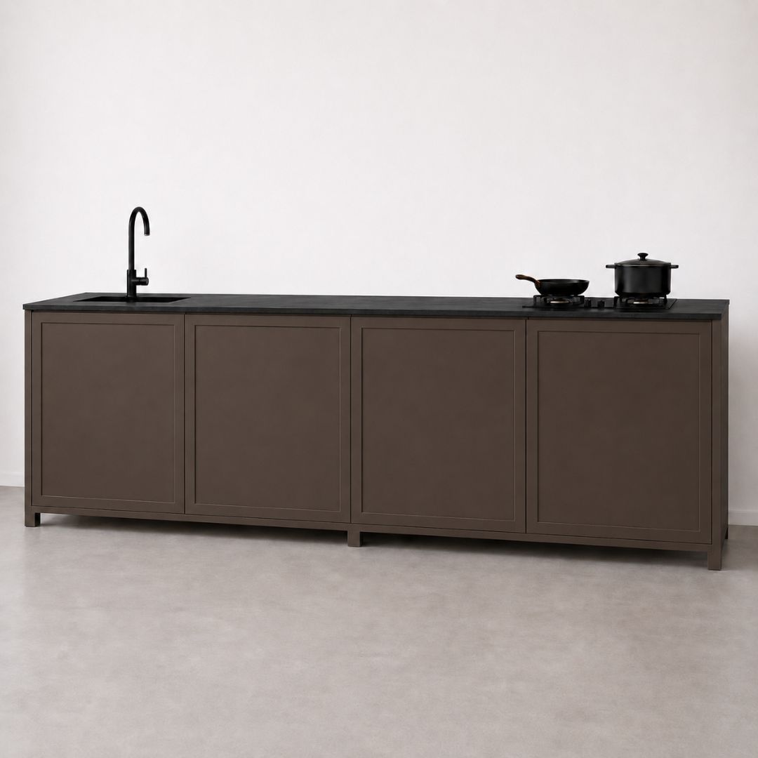 Cocina para exteriores lineal