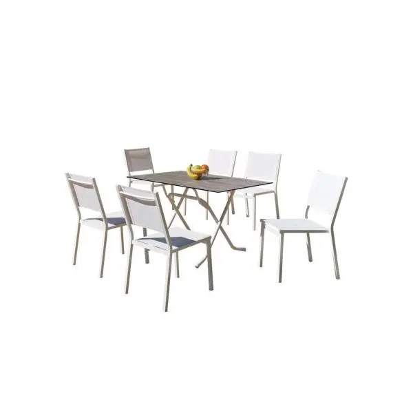 Conjunto de mesa y 6 sillas