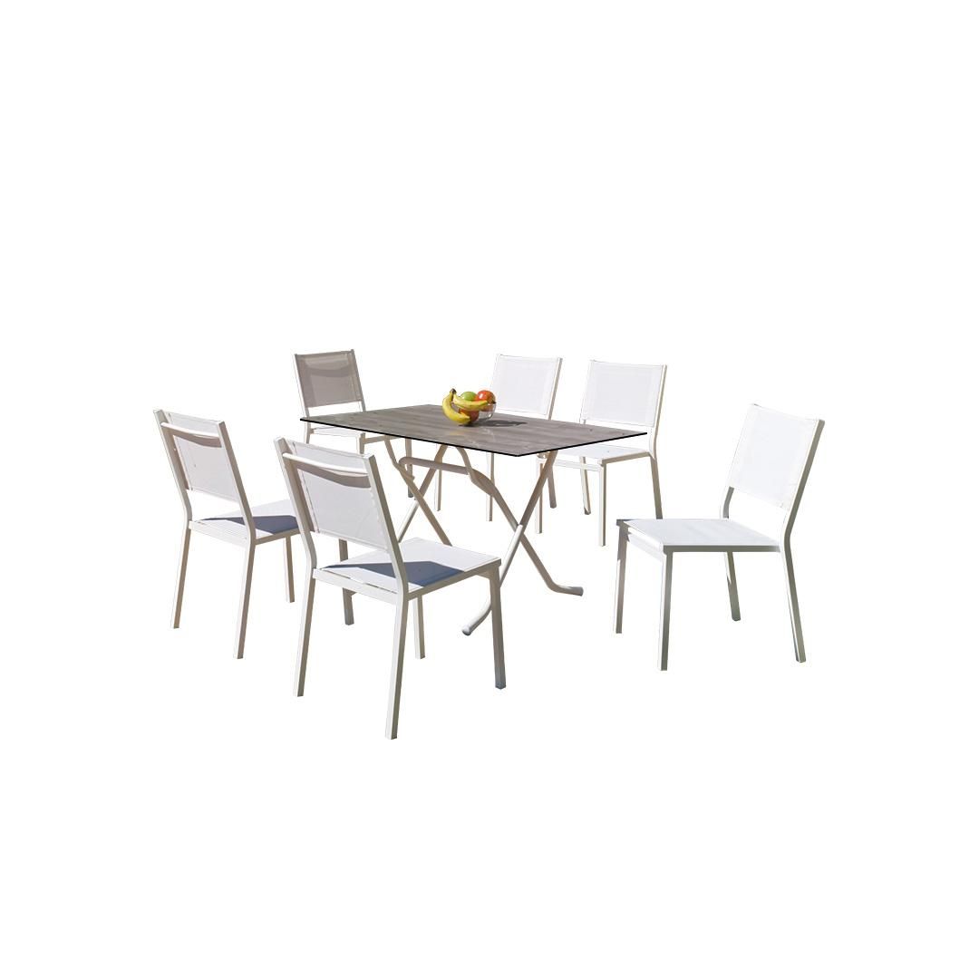 Conjunto de mesa y 6 sillas