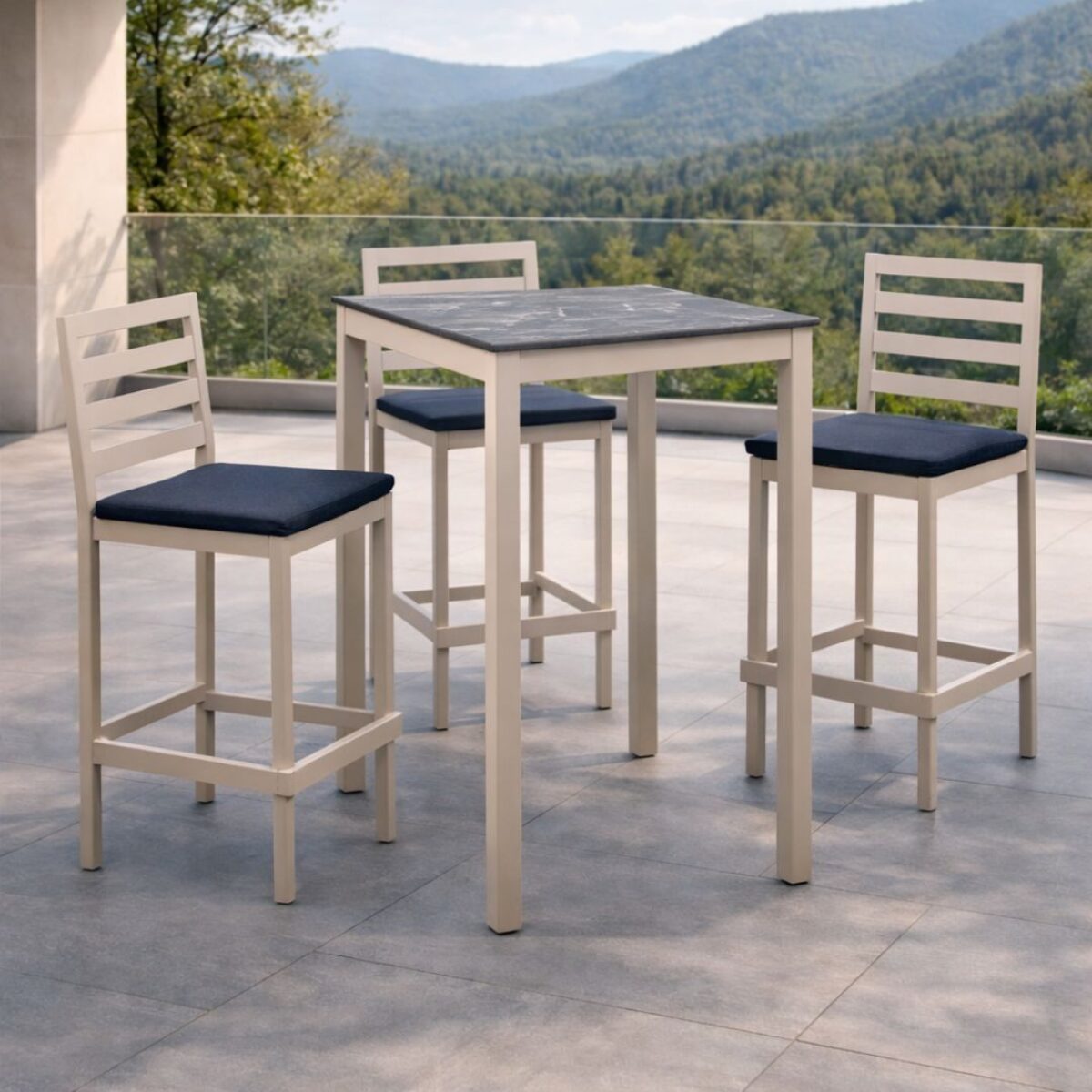 Conjunto de mesa bistro con 4 sillas MARIBOR/YAMARA