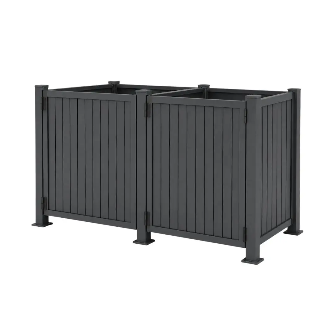 Cubrecontenedores doble de aluminio
