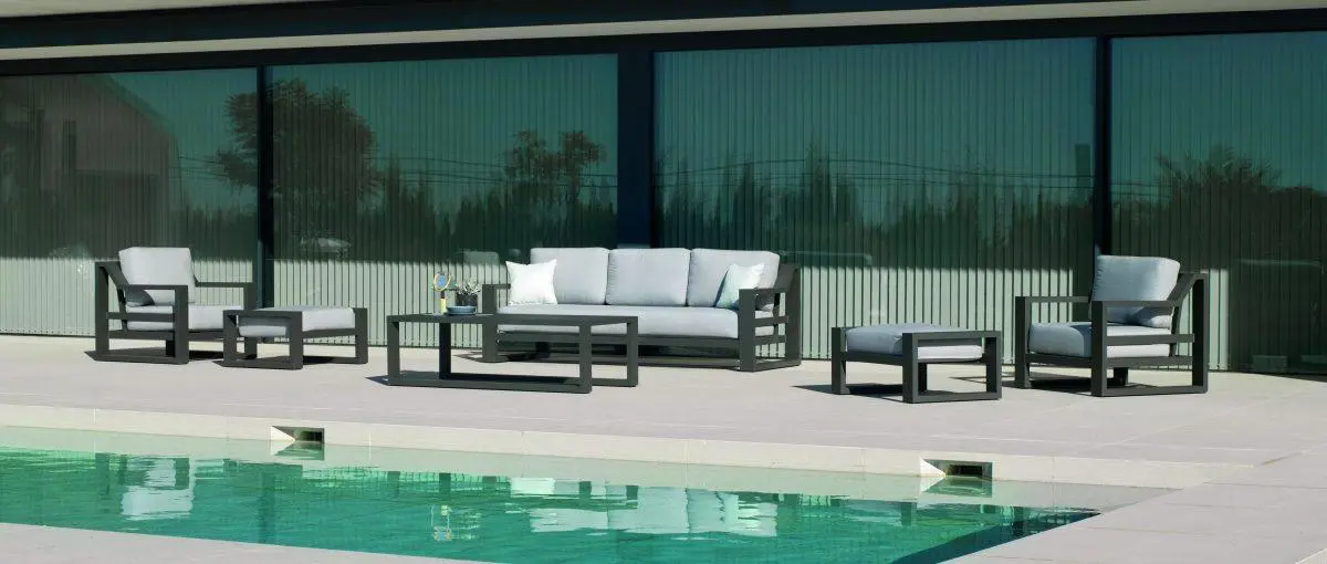 Set de aluminio de 3 plazas