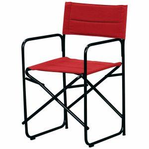 Silla director plegable roja