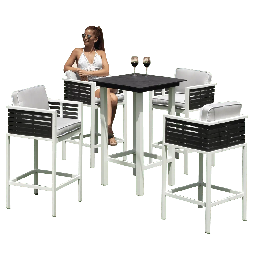 Mesa y sillas de bar para exterior BORACAY