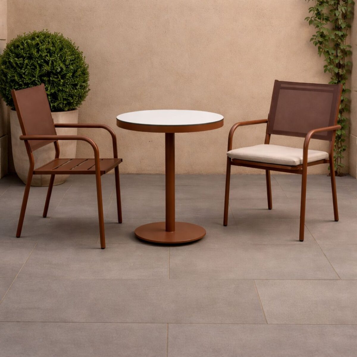 Conjunto de mesa redonda y sillas ADELID 90/CELINA