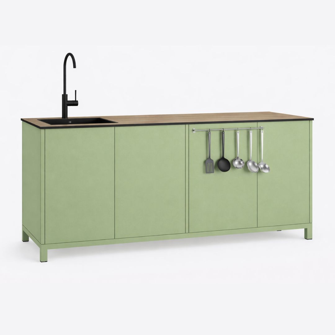 cocina exterior modular con patas