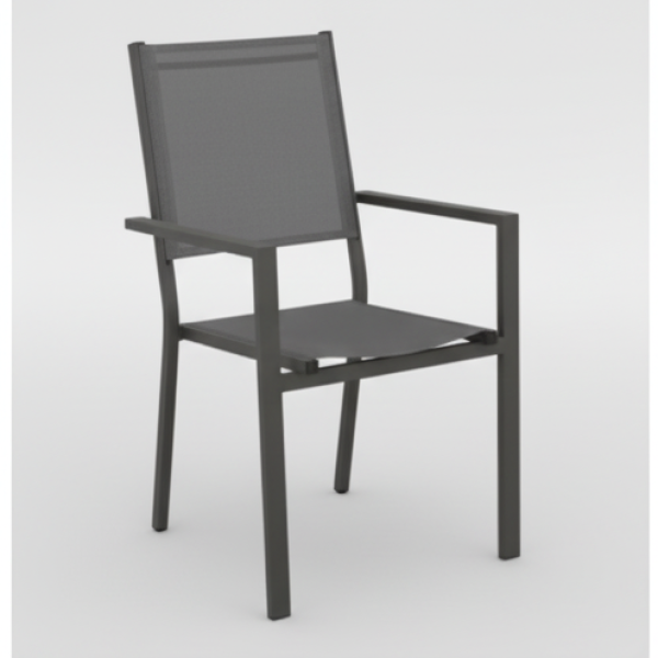 Silla de aluminio y textilene Roma