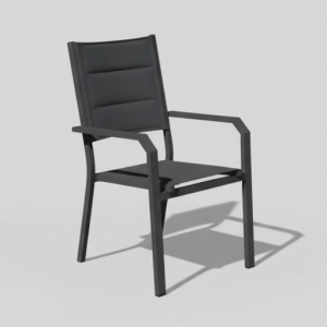 Silla de jardín de aluminio apilable Priscila 3