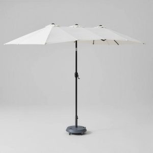 Sombrilla de jardín XXL doble Trébol