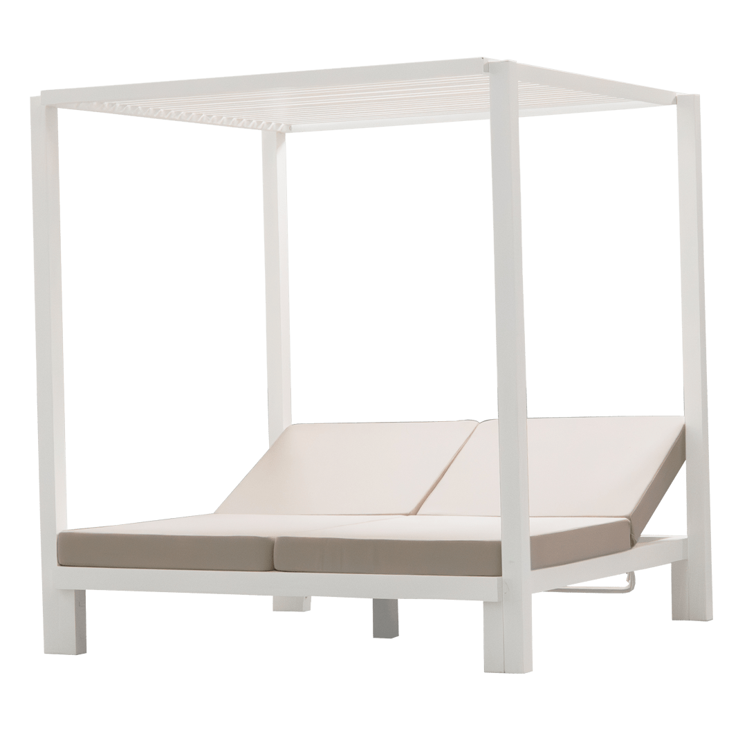 Cama Balinesa con techo de lamas Oxaca-80 Cama Balinesa con techo de lamas Oxaca-80