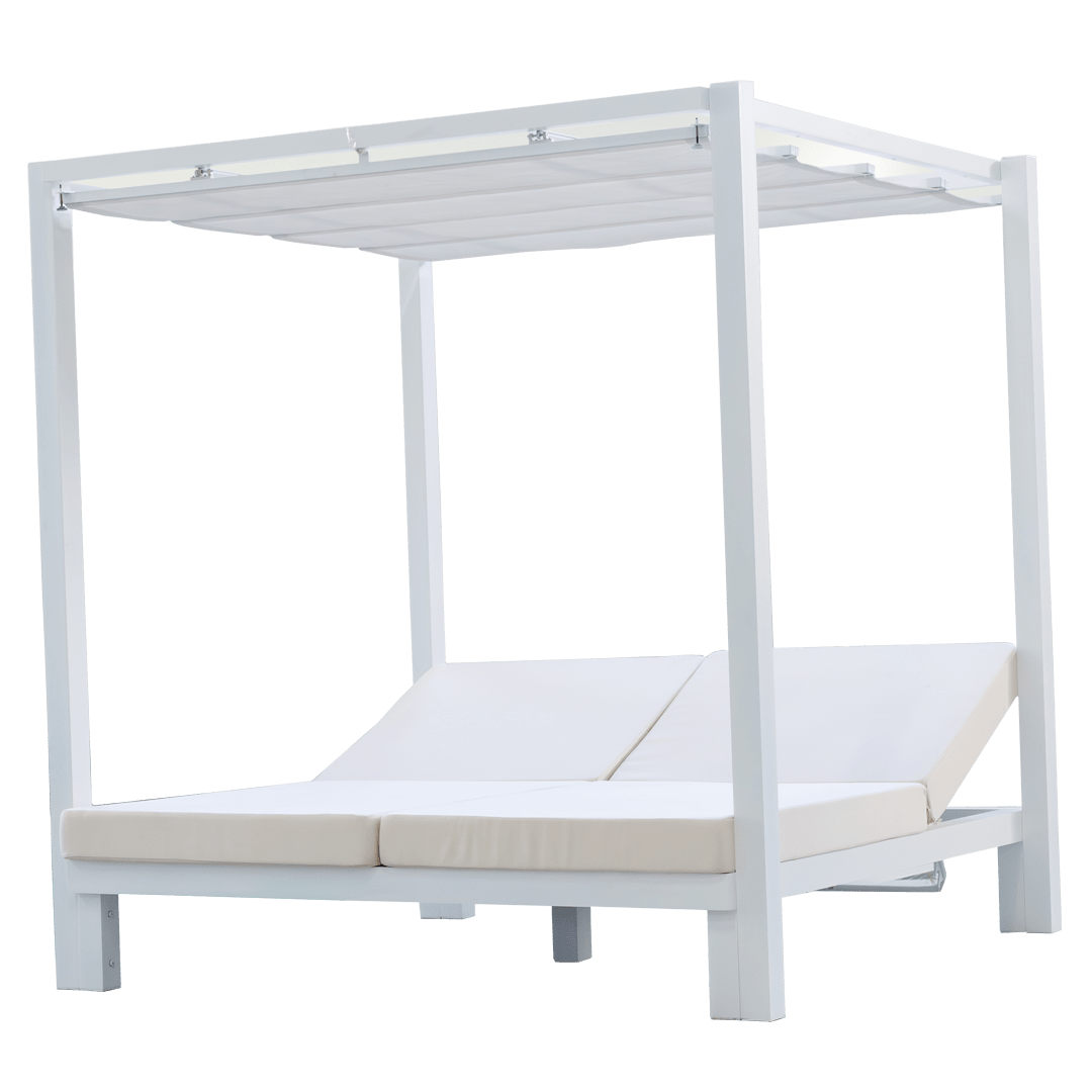 Cama Balinesa con techo retráctil Oxaca-85 Cama Balinesa con techo retráctil Oxaca-85