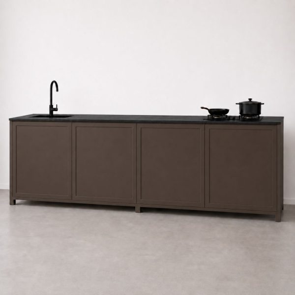 Cocina para exteriores lineal