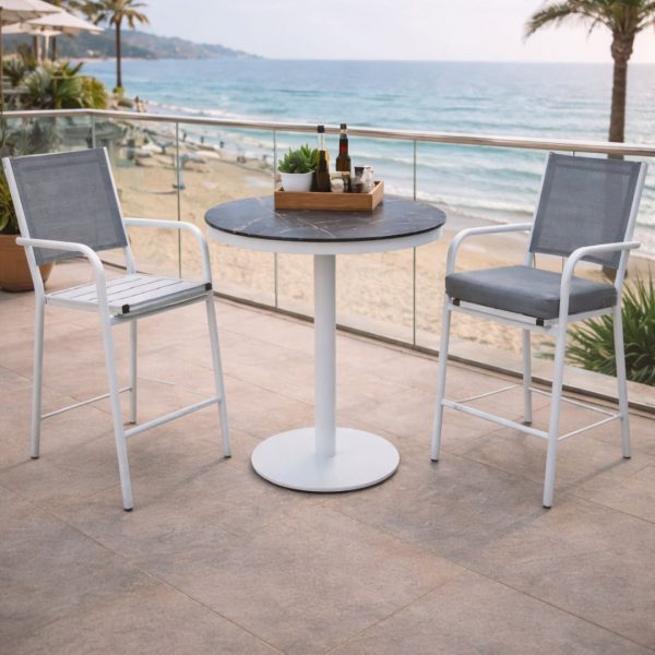 Conjunto mesa bristro y dos sillas ADELID 90 /CELINA