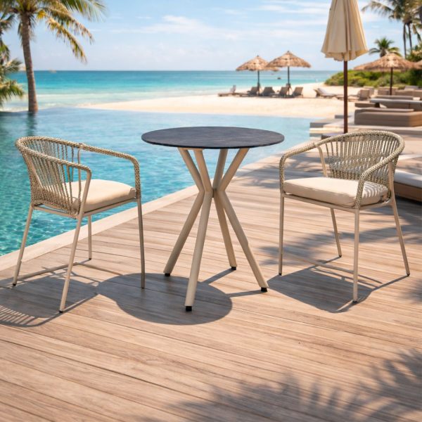 Conjunto mesa y taburetes altos BEIRUT 90 /ALDEREN