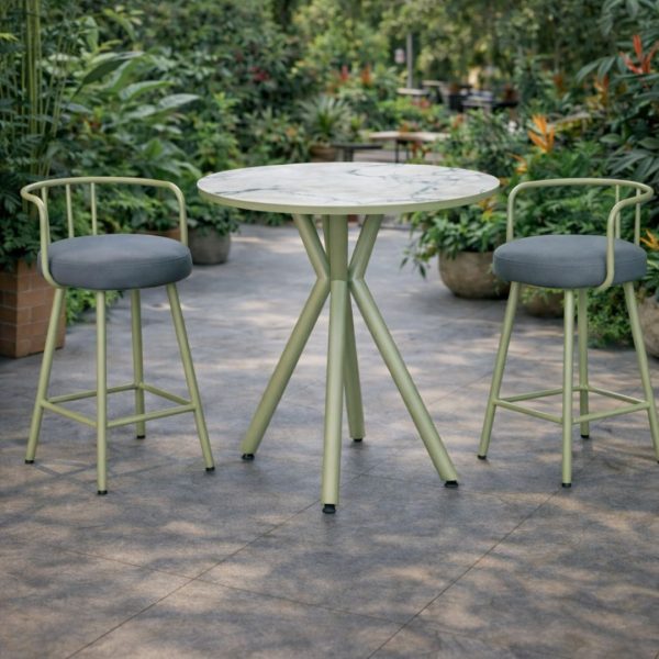 Conjunto mesa y taburetes altos NEMUS 90 /MARIET