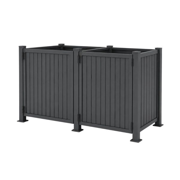 Cubrecontenedores doble de aluminio