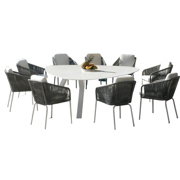 Mesa de aluminio y Krion para exterior Everest 155