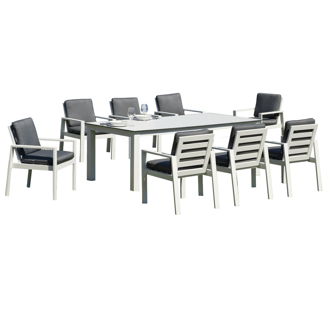 Mesa de exterior de aluminio Camelia 220 HPL