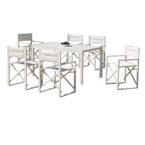 Mesa para terraza de aluminio Palma 150 HPL