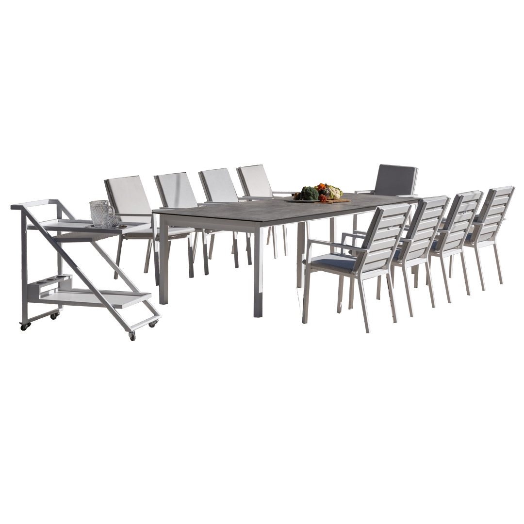 Mesa rectangular grande de jardín Palma 300 HPL