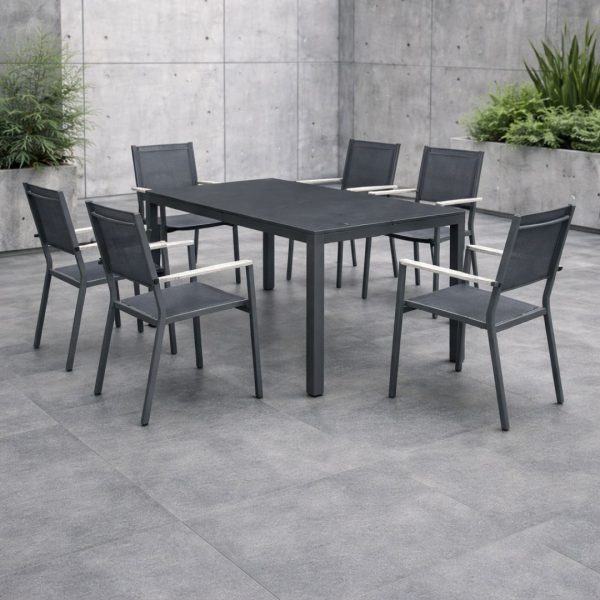 Conjunto de mesa y sillas PALMA150/MOASIS