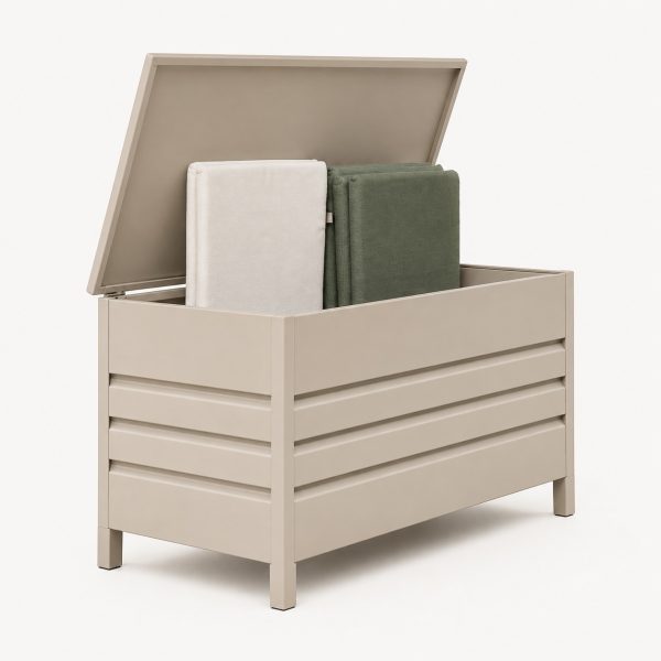 baúl para exterior con patas de aluminio estanco