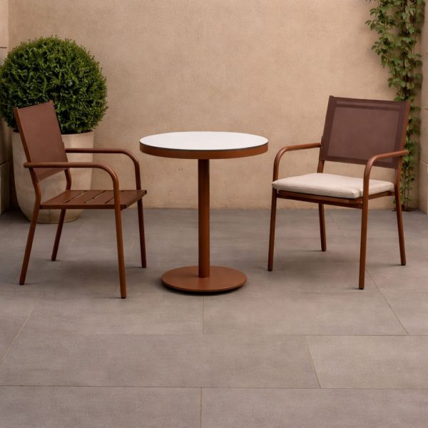 Conjunto de mesa redonda y sillas ADELID 90 /CELINA