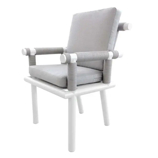 silla de cuerda y aluminio nusa