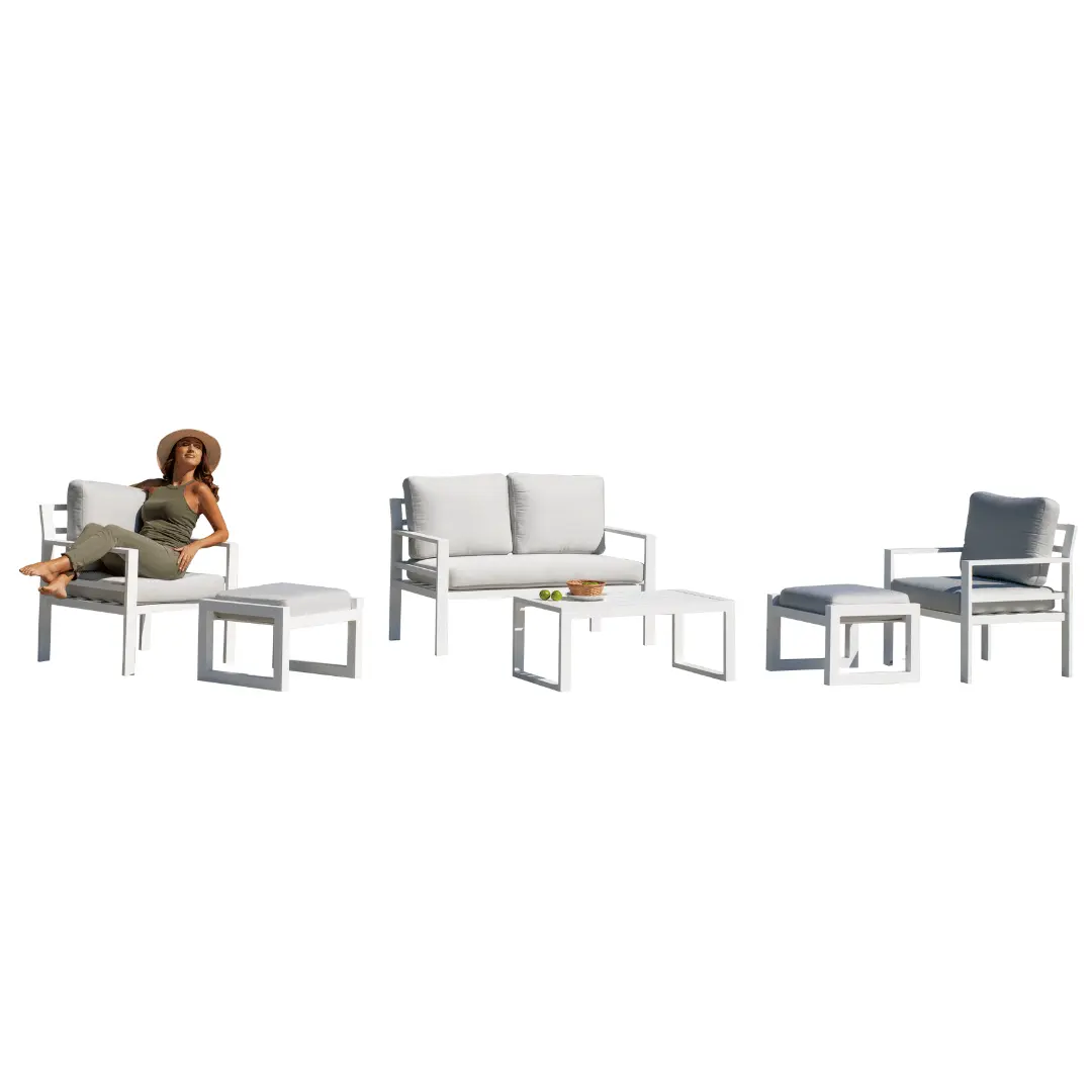 Muebles de Jardín de Aluminio 4 Plazas Glembor-7