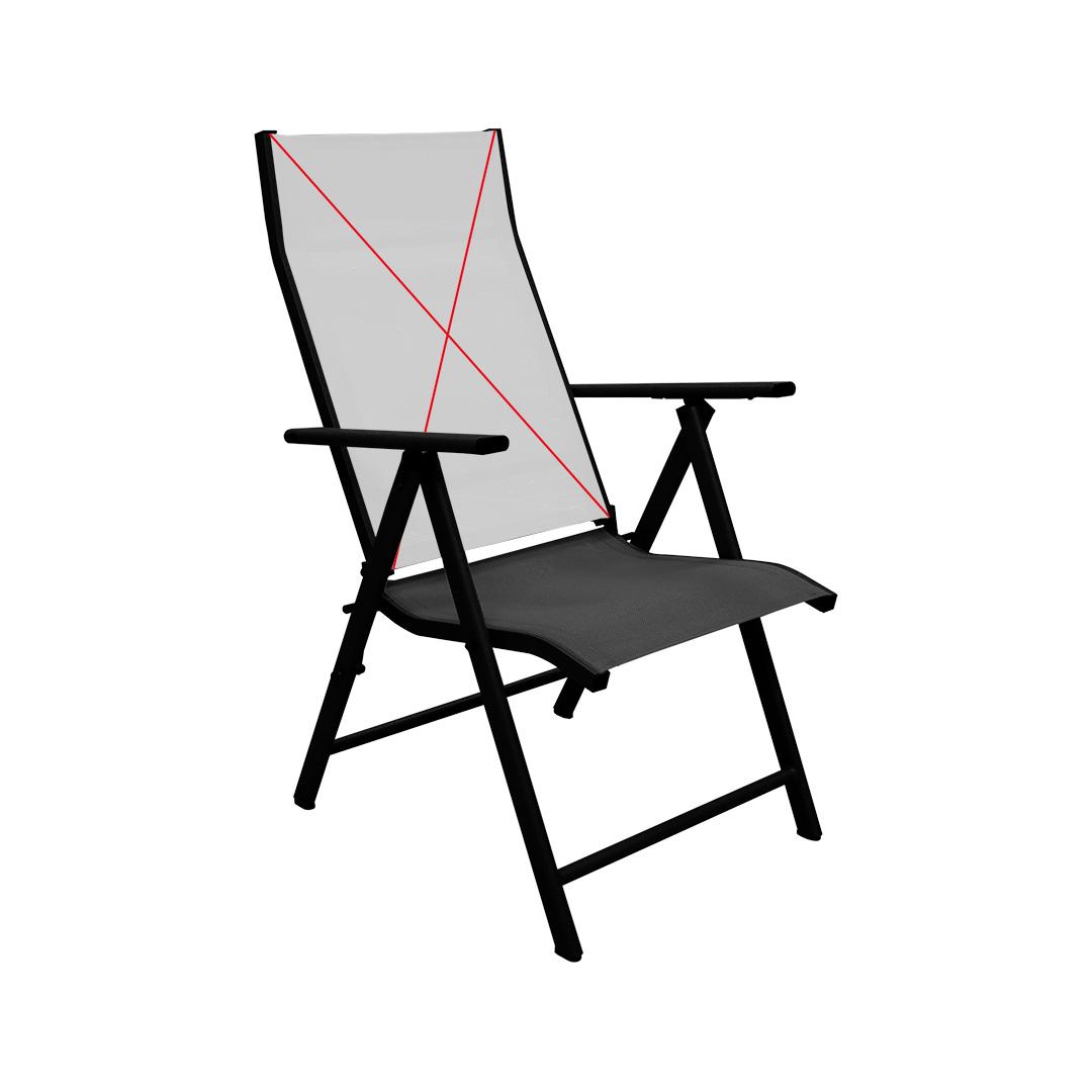 Repuesto de asiento de textilene para silla