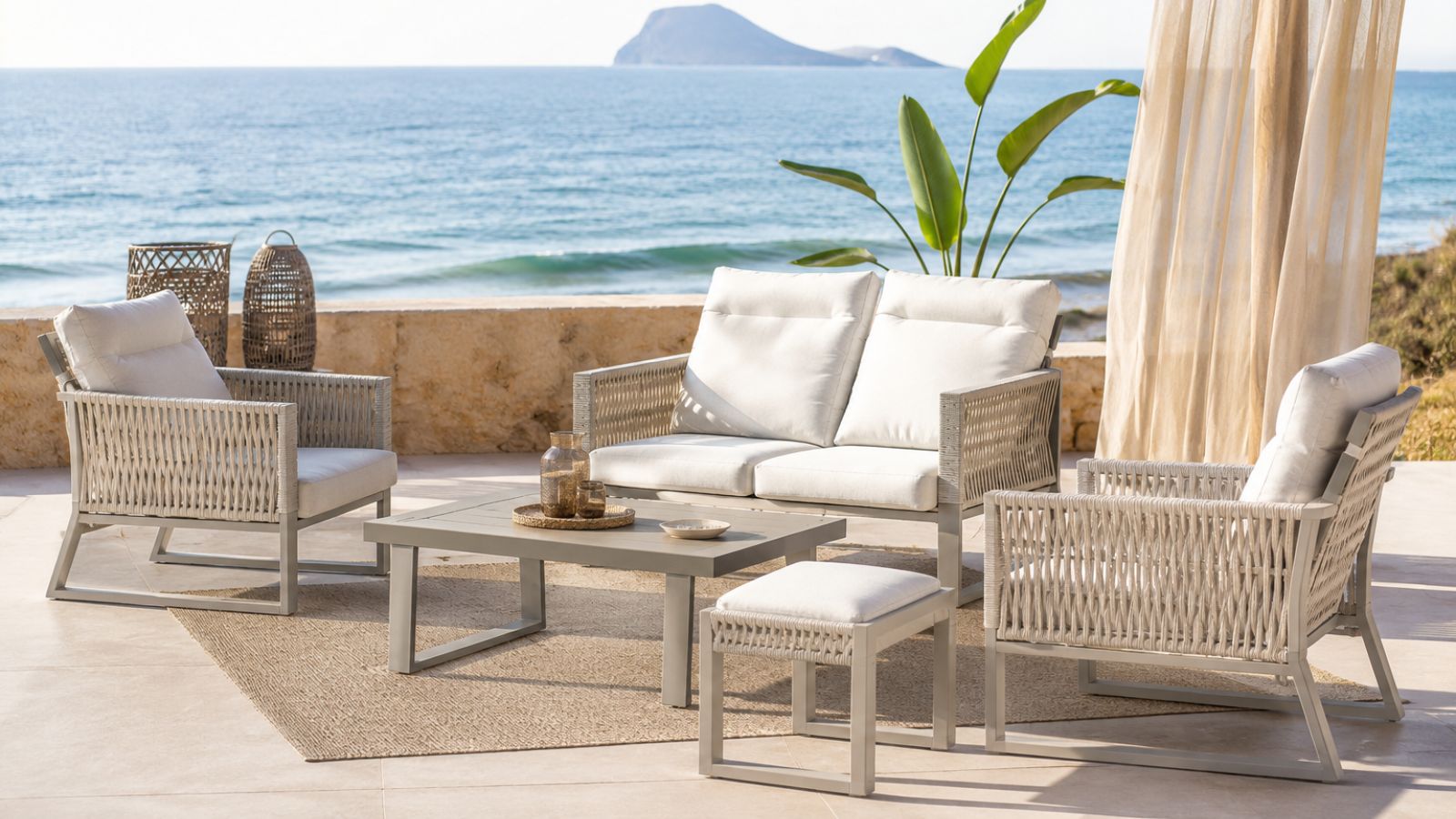 Conjunto de Jardín de Cuerda Bolonia 870 Reclinable
