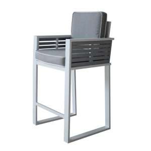 silla alta de bar en aluminio varna