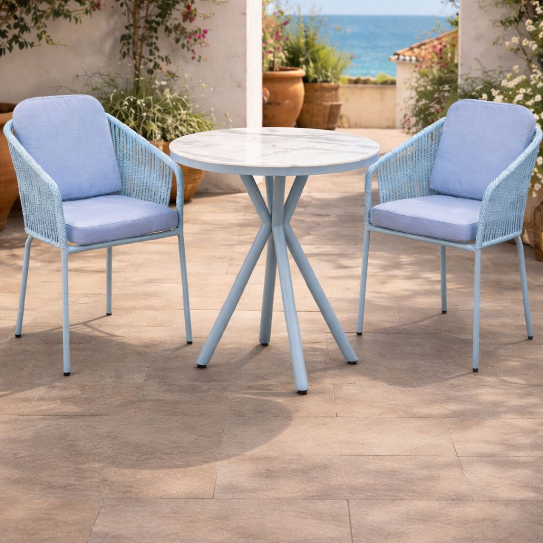 Conjunto Mesa Nemus 80 con dos sillones Tulip