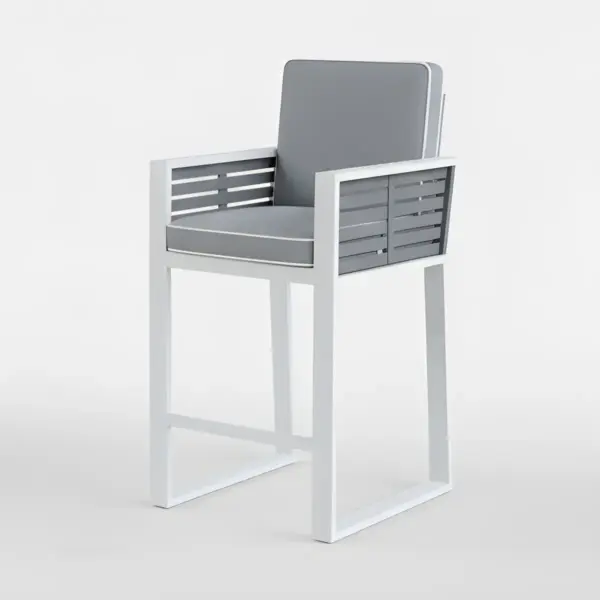 Silla Alta de Bar en Aluminio Varna-3 - Imagen 4