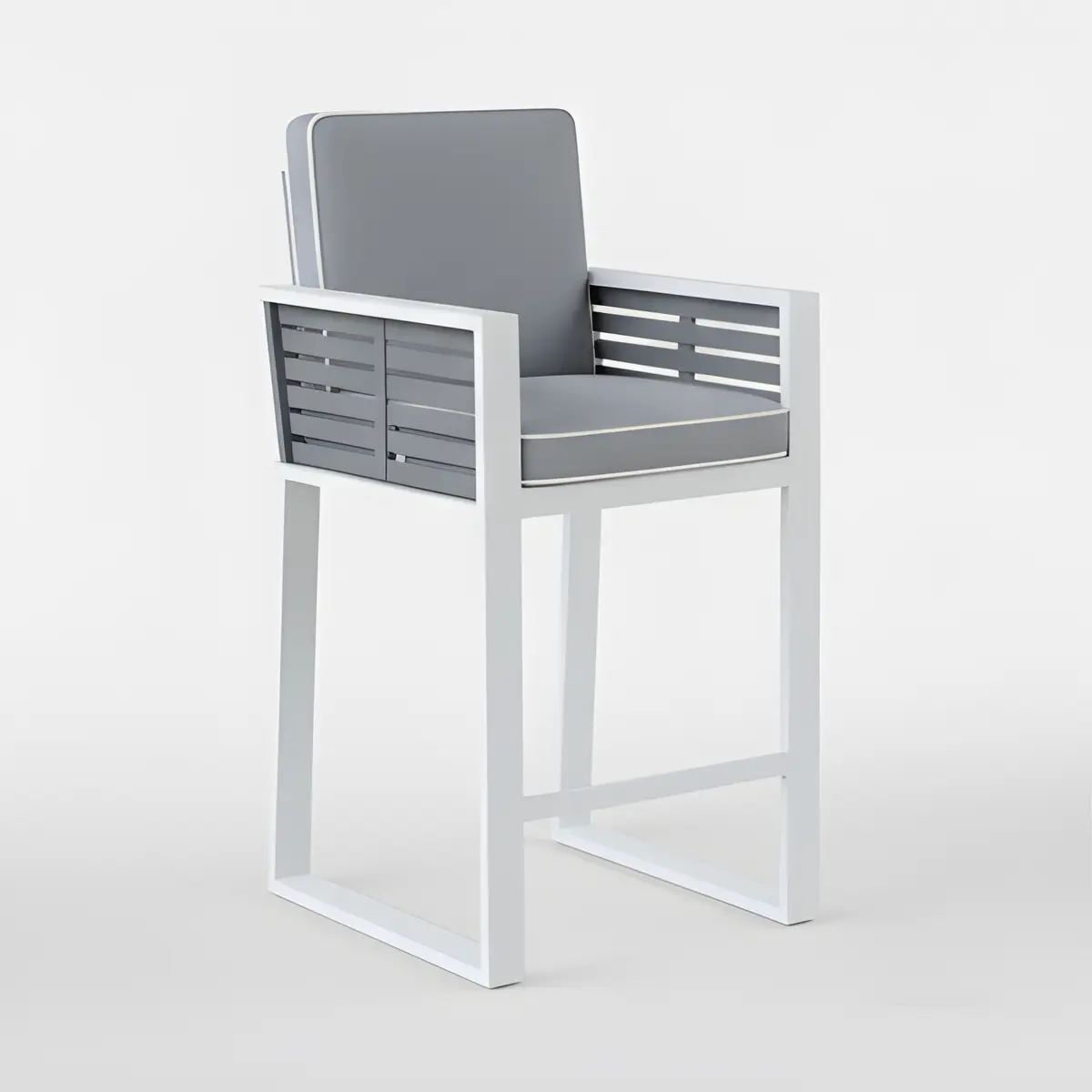 Silla Alta de Bar en Aluminio Varna-3
